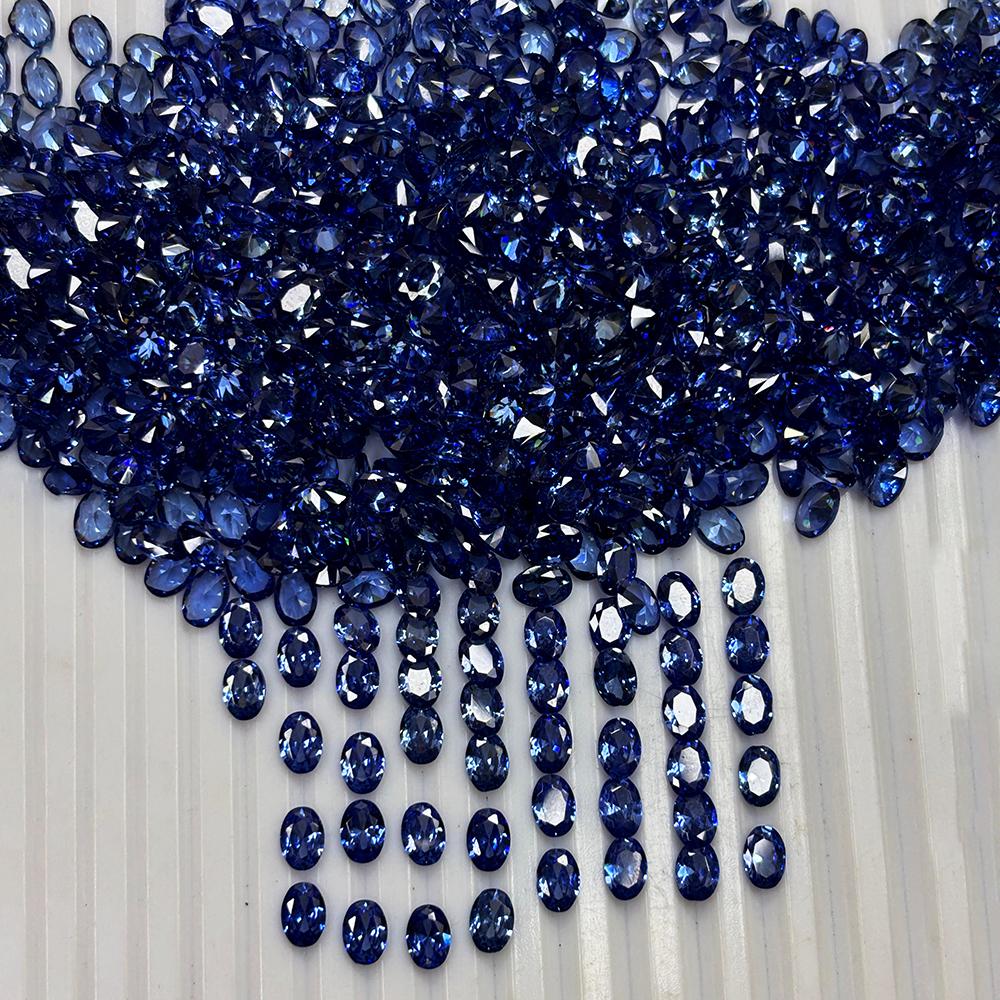 18 Pcs Natural Blue Sapphire 7×5mm Oval Cut Beautiful Gemstone Lot