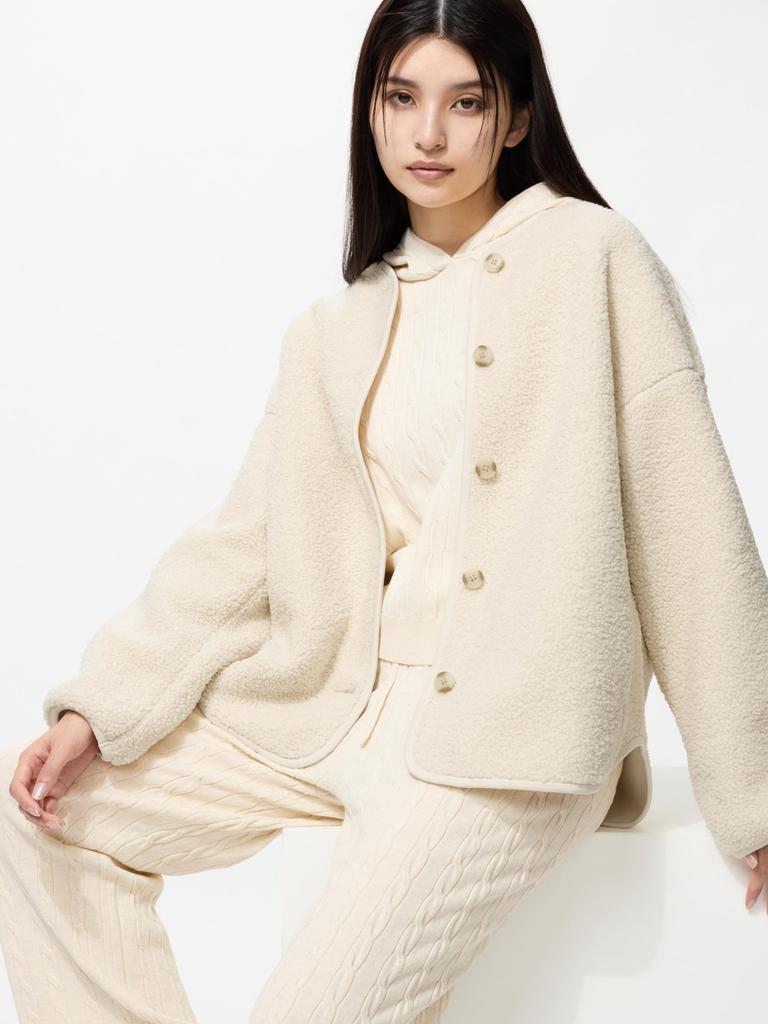 Uniqlo Boa Fleece Relaxed Cardigan