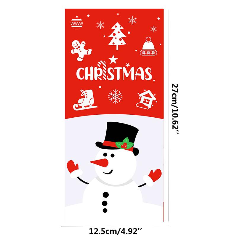 Веселый рождественский набор Санта-Клауса Подарочный мешок для печенья Рождественская домашняя вечеринка Форма для печенья Рождество Новый год DIY Украшения Наклейки