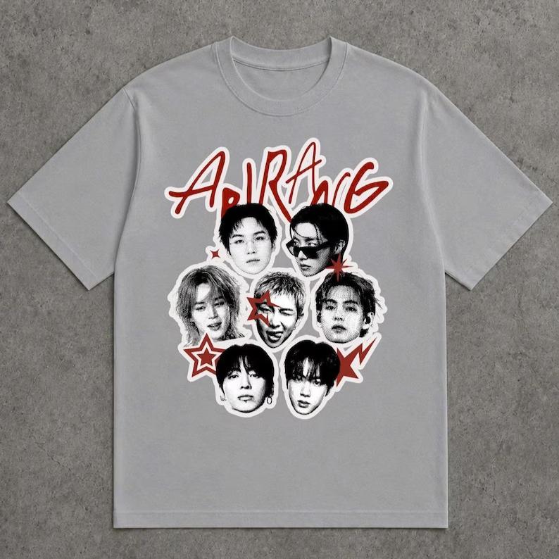 2026 Hot Sale Vintage Bangtan Shirt Unisex Y2K Gothic Cotton Streetwear Oversized T-shirt Short Sleeve Casual Clothing