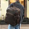 Retro Genuine Leather Large-capacity Backpack for Men Top-grain Cowhide Casual Backpack Travel Bag for Men