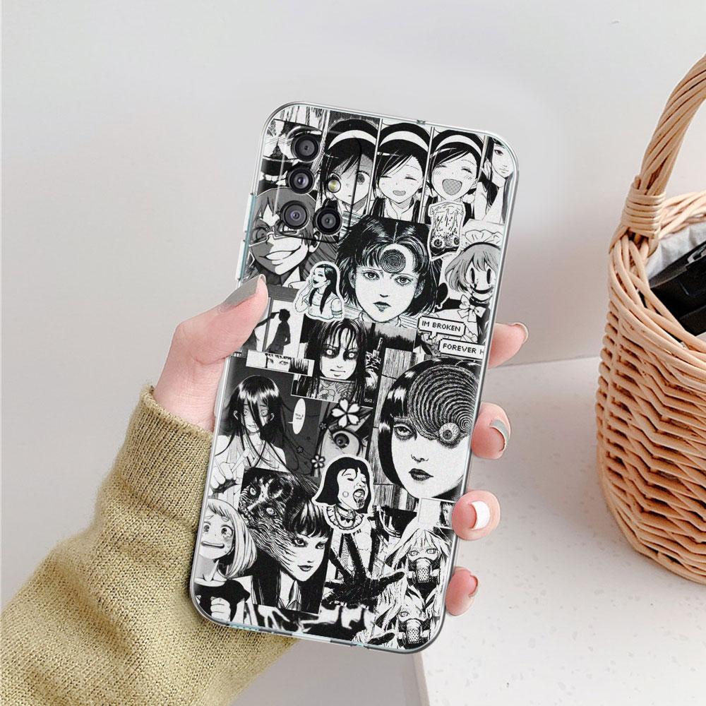 Мягкий чехол для телефона Samsung Galaxy A51 A21s A71 A12 A31 A52 A41 A32 A02s A11 A72 A52, прозрачная задняя крышка, футболки Junji Ito Tomie