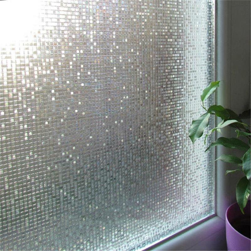 45 X 200cm 3D Waterproof Static Translucent Window Glass Film Privacy Sticker