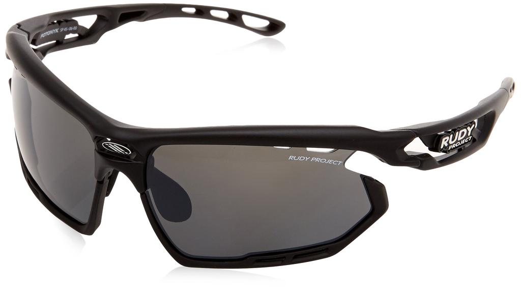 RUDYPROJECT FOTONYK Photonic Sports Sunglasses with Polarized Matte Black 3FX Gray Bumper Lenses, Frame/Polar Lenses/Black (SP455906-0000)