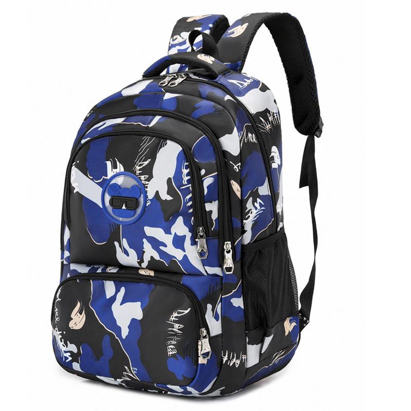 Printed Travel Backpack Fashionable Wear Resistant Schoolbag Student