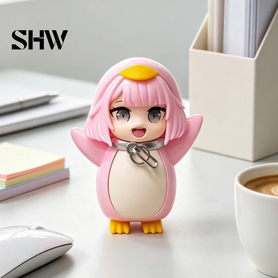 Unique Holiday Commemorative Gift Little Penguin Voice Recorder Toy, 10cm Recordable Cosplay Figure, Funny Sound Effect Figurine Anime Desk