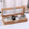 3/6grids Watch Storage Case Window Display Wooden Watch Box Watch Storage Box  Jewelry Display Box