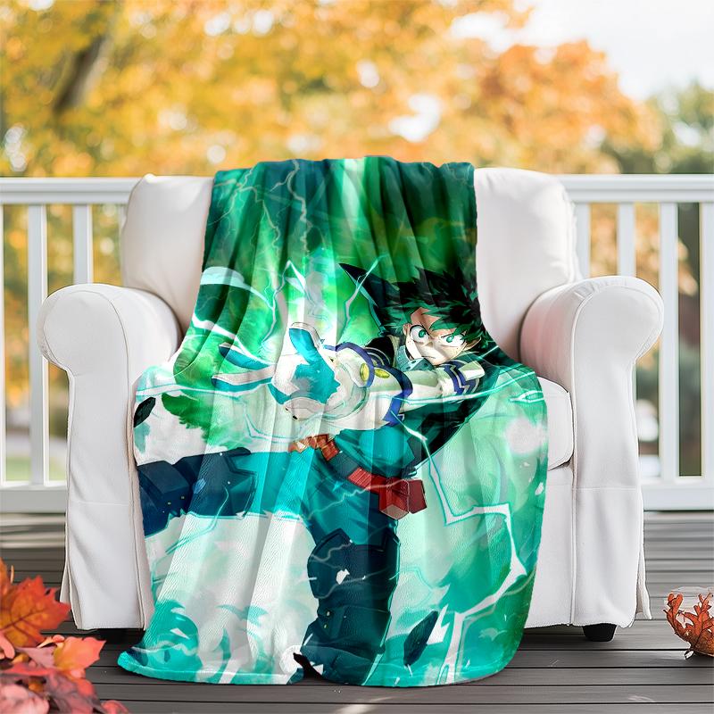 My Hero Academia Theme Printed Blanket - Perfect for Couch, Bed, Travel & Outdoor Use | Machine Washable, Cozy & Durable.