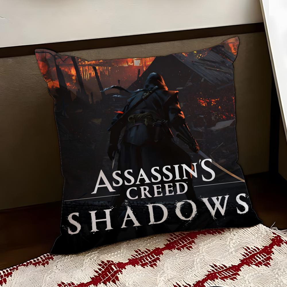 AAssassins GameCreed SShadows Cushion Cover Reversible Soft Durable Pillow Cover Home  Car MultiScene Use for Daily Comfort
