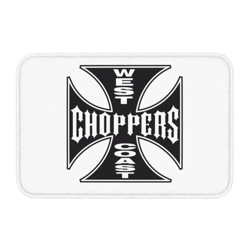 Персонализированный коврик для двери West Coast Iron Cross Choppers, противоскользящий коврик для кухни, ванной комнаты, туалета, ковер 40*60 см