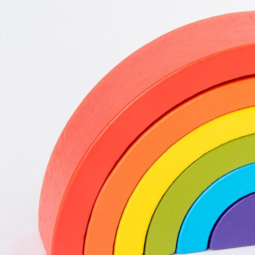 12 шт. Деревянные радужные stacking blocks Веселые строительные nesting toys Для детей Мальчиков