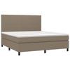 Maison Exclusive - Sommier à lattes de lit avec matelas Taupe 180x200 cm Tissu