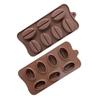 Силиконовая форма для шоколада в виде кофейных зерен, 7 полостей, для выпечки, украшения торта