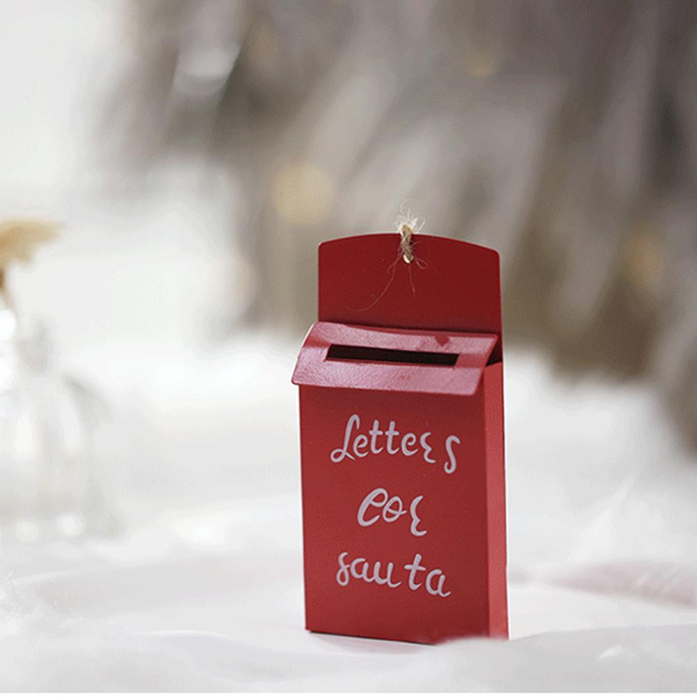 Ретро почтовый ящик 3 цвета красивые рождественские узоры широко используемые легкие очаровательные дизайнерские подвески металлический рождественский почтовый ящик