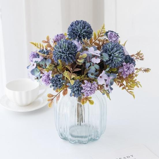 Имитация цветка без полива, декоративная прозрачная текстура, практичная цветочная композиция «сделай сам», художественная имитация цветка гортензии, домашний декор