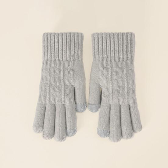 Thick Warm Knitted Gloves Windproof Touch Screen Winter Gloves for Riding Skiing Men Women Keep Warm Mittens