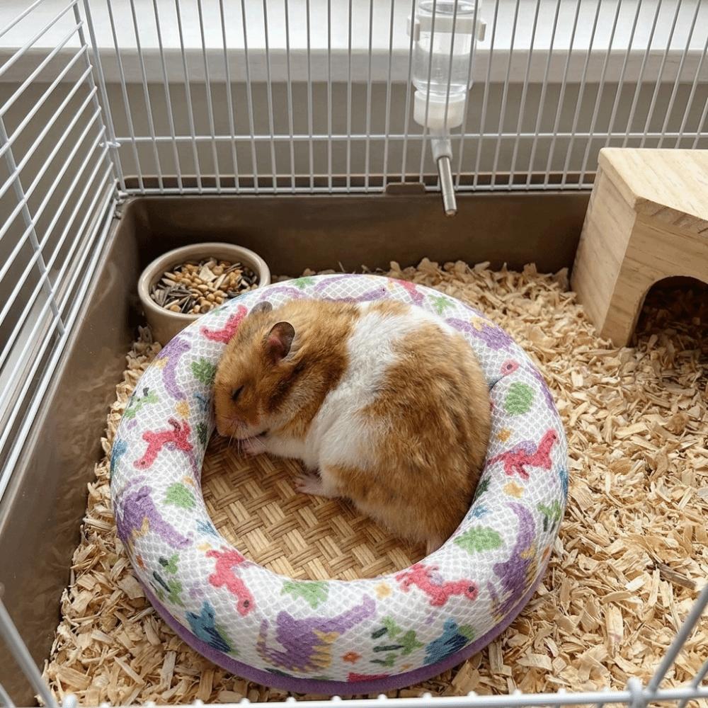Breathable Hamster Nest Round Small Pet Cushion Summer Hamster Pad Cage Accessory