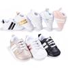 Kids Baby Unisex Crib Shoes Lace Up Soft Sole Comfort PU Casual Prewalker Baby Shoes