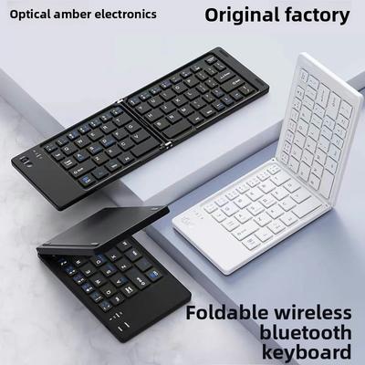Беспроводная Bluetooth Двухскладная Мини-клавиатура Планшет Телефон Ноутбук Три Системы Универсальная Портативная Компактная Клавиатура