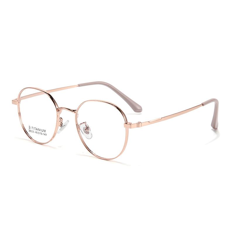 Ultra-Light Metal Glasses Frame Retro Polygon Can Be Matched With Myopia Glasses High-Quality Glasses