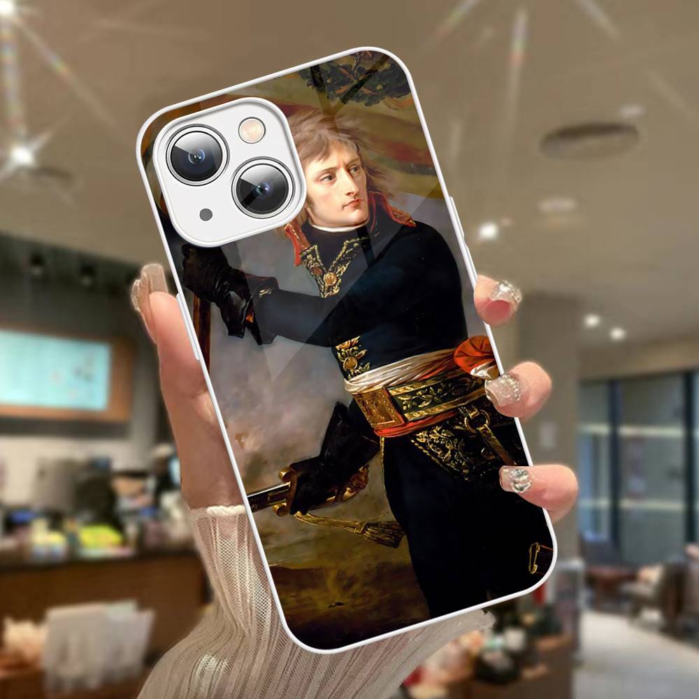 Закаленное стекло с изображением Наполеона Бонапарта для iPhone 14 13 12 11 Pro Mini XS MAX 14Plus X XS XR Чехол