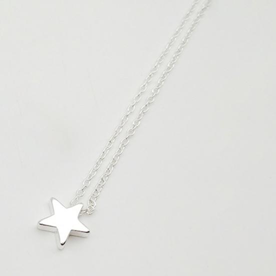 Ожерелье, простая антикоррозийная женская цепочка на ключицу в форме пятиконечной звезды