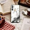 Китайский Чернильный Лотос Чехол для Телефона Для Samsung S25,S24,S21,S22,S23,S30,Ultra,S20,Plus,Fe,Lite,Note,10,Черная Крышка