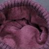 Winter Mothers Middle-aged Elderly Women Hat Velvet Thick Knitted Yarn Warmth Cap Short Brims Women's Hats