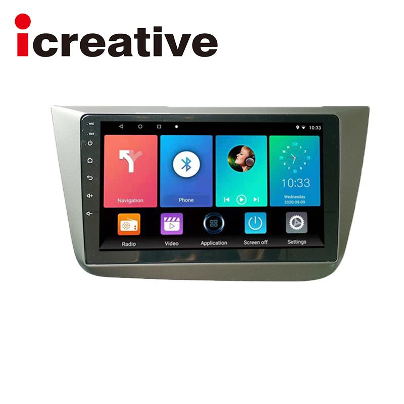 icreative 2 Din Android автомобильное радио для Seat Altea 2004-2015 9-дюймовый экран GPS-навигация мультимедийное аудио головное устройство авторадио
