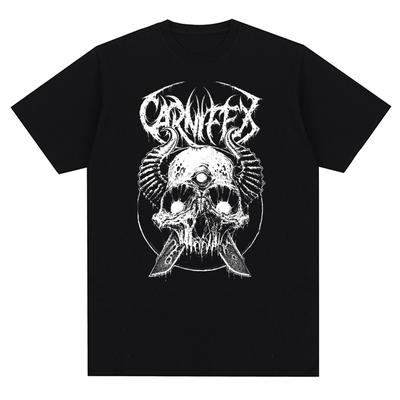 Мужская футболка с круглым вырезом, винтажный принт группы Carnifex, короткий рукав, оверсайз, повседневная, хлопковая, трендовая, с рисунком, одежда на каждый день