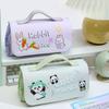 Handheld Flip Pencil Case, Pencil Case, Elementary School Student, High-end, Dirt Resistant, Large Capacity, Multi-layer Pencil Case