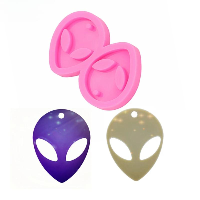 Shiny Alien Earring Silicone MoldJewelry Keychain Epoxy Clay Polymer MoldFlexible Resin Earring Silicone MoldCake Food Mold
