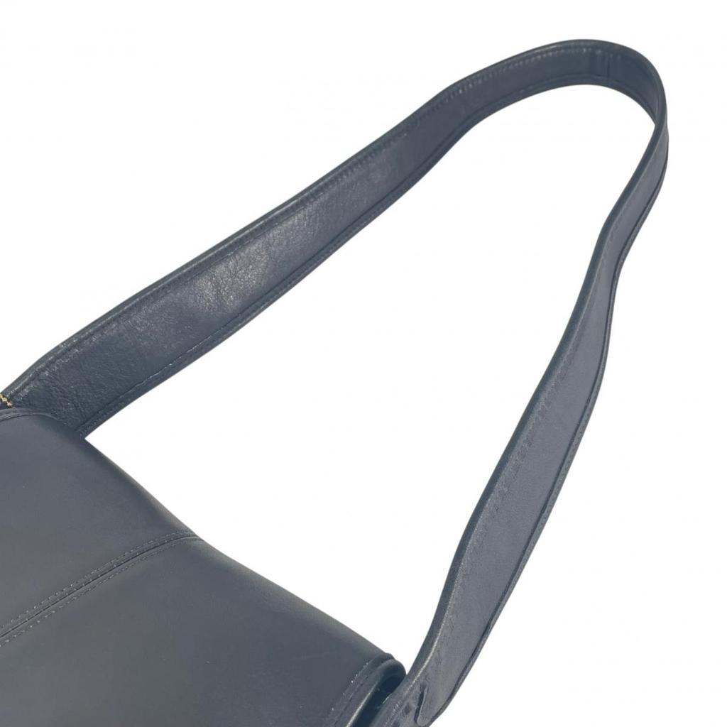 COACH Graboutin leather Old coach Shoulder Bag leather black Women UTD 9034 Used