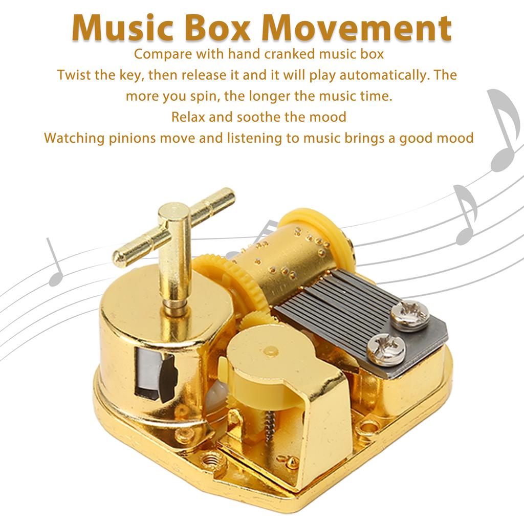Музыкальный механизм Золотой заводной музыкальный механизм для DIY подарков