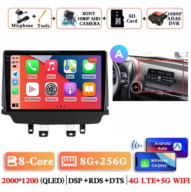 Android 14 Carplay Автомагнитола для Mazda CX-3 CX3 Mazda 2 DK 2014 - 2017 2018 2019 2020 2021 Мультимедийный проигрыватель Стерео 4G DSP