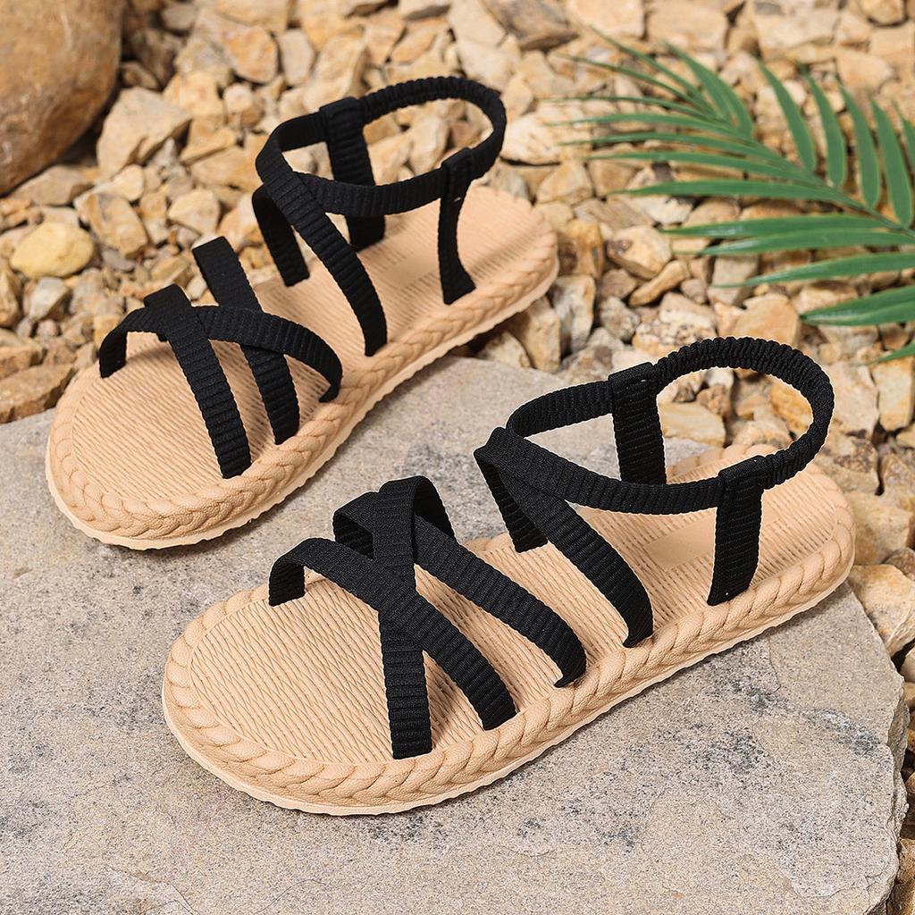 Women's Sandals 2025 Summer New Casual Beach Sandals for Women Flat Sandals Bohemian Vacation Outwear Sandalias De Mujer