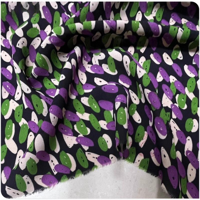 100x150cm Floral Printed Style Fabric Summer Silk Chiffon Fabric for Diy Sewing Soft Comfortable Dress Shirt Pajamas Pants