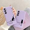 Мягкий силиконовый чехол Butterfly Cat для Xiaomi Redmi Note 13 Pro 13C 14 Samsung A35 A55 M35 S24 Huawei Honor 200 iPhone Camera Защитный противоударный чехол