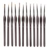 12pcs Detail Brush Ergonomic Triangular Handle Balanced Stable Drawing Tool for Acrylic Painting