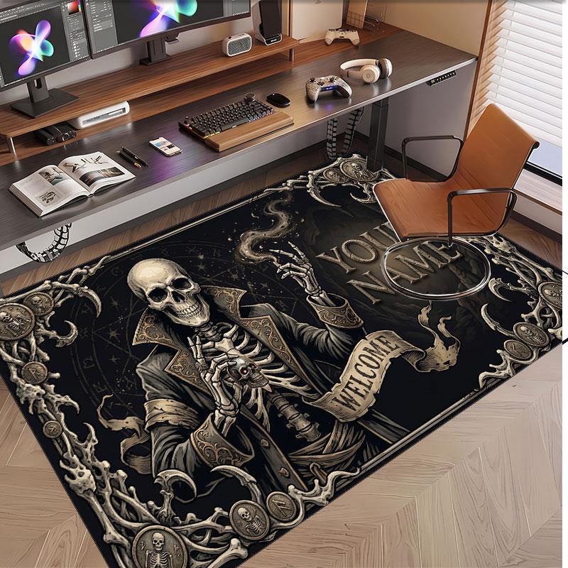 Other Similar Designs Theme Soft Crystal Velvet Rug Custom Name & Text Print Non Slip Floor Rug for Bedroom Living Room