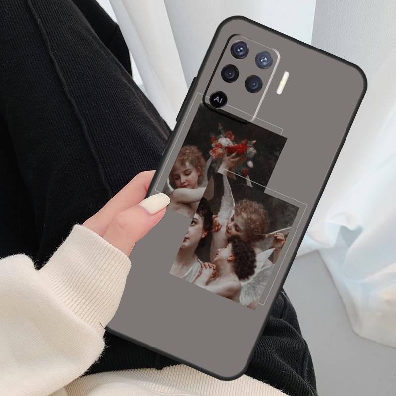 Милый ангел Эстетика Чехол Для Oppo A54 A74 A94 A18 A57 A17 A77 A38 A58 A78 A98 A80 A60 A40 A96 A76 A16 A15 A5 Pro