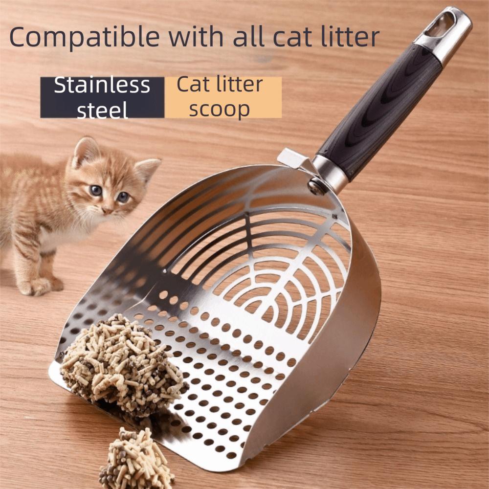 Deep Shovel Cat Litter Scoop Stainless Steel Toilet Garbage Picker Pet Cleaning