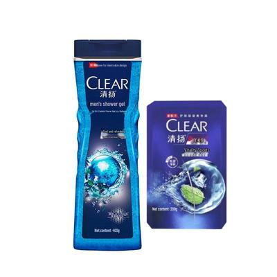 Набор геля для душа и шампуня Clear Men для охлаждения и контроля жирности