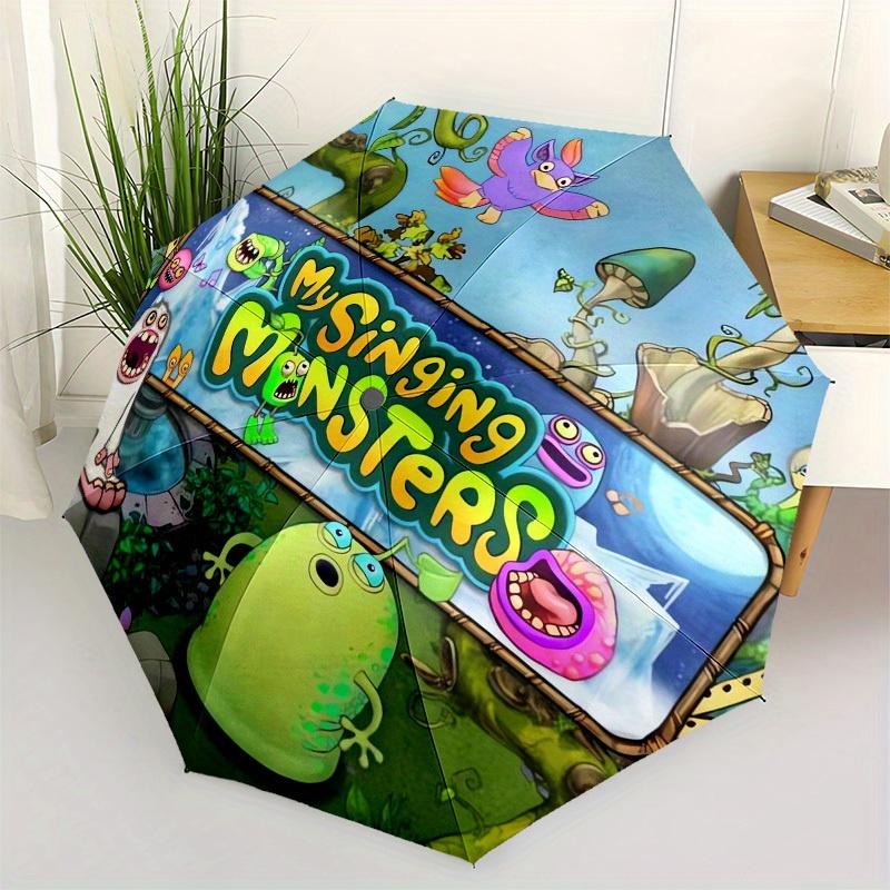 1pc My Singing Monsters Themed High-quality Umbrella,Automatic Opening and Closing Umbrella,Multi-functional Umbrella G0811258