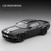1/22 Dodge Challenger SRT Hellcat Alloy Musle Car Модель литой металлической спортивной машины Модель автомобиля Звук Свет Детская игрушка в подарок