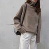 Hirsionsan Cashmere Oversized Turtleneck Knitted Sweater Women Winter Thicken Warm Solid Basic Pullovers Female Casual Soft Long Sleeve Jumper