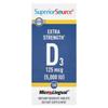 Superior Source D3 повышенной силы действия 125 мкг (5000МЕ) Таблетки для мгновенного рассасывания MicroLingual, 100 таблеток