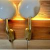 Pair of Bowl 3 White Mid Century Modern Vanity Lamp For Kitchen Dining Living Room Home Decor Christmas Unique Lighting Fixture Gift
