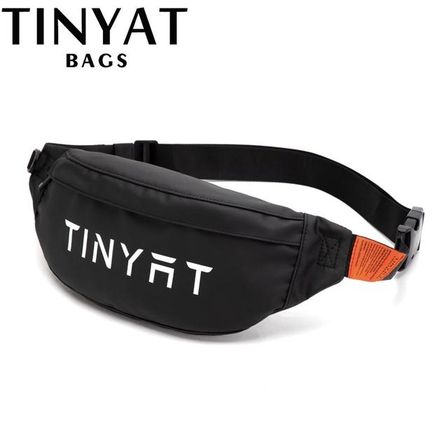 TINYAT мужская поясная сумка кошелек повседневная большая поясная сумка для телефона женская парусиновая дорожная сумка для телефона Фанни сумка-банан на бедре с 4 карманами