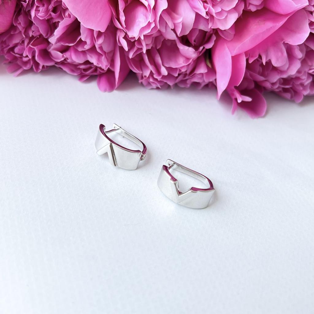 Серебряные серьги без камней (2143413)